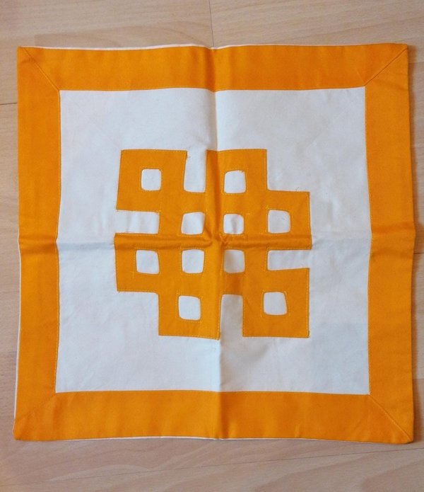 Kissenbezug - Unendlicher Knoten in orange